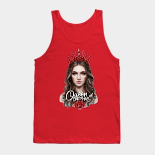 Queen of red Christmas Tank Top